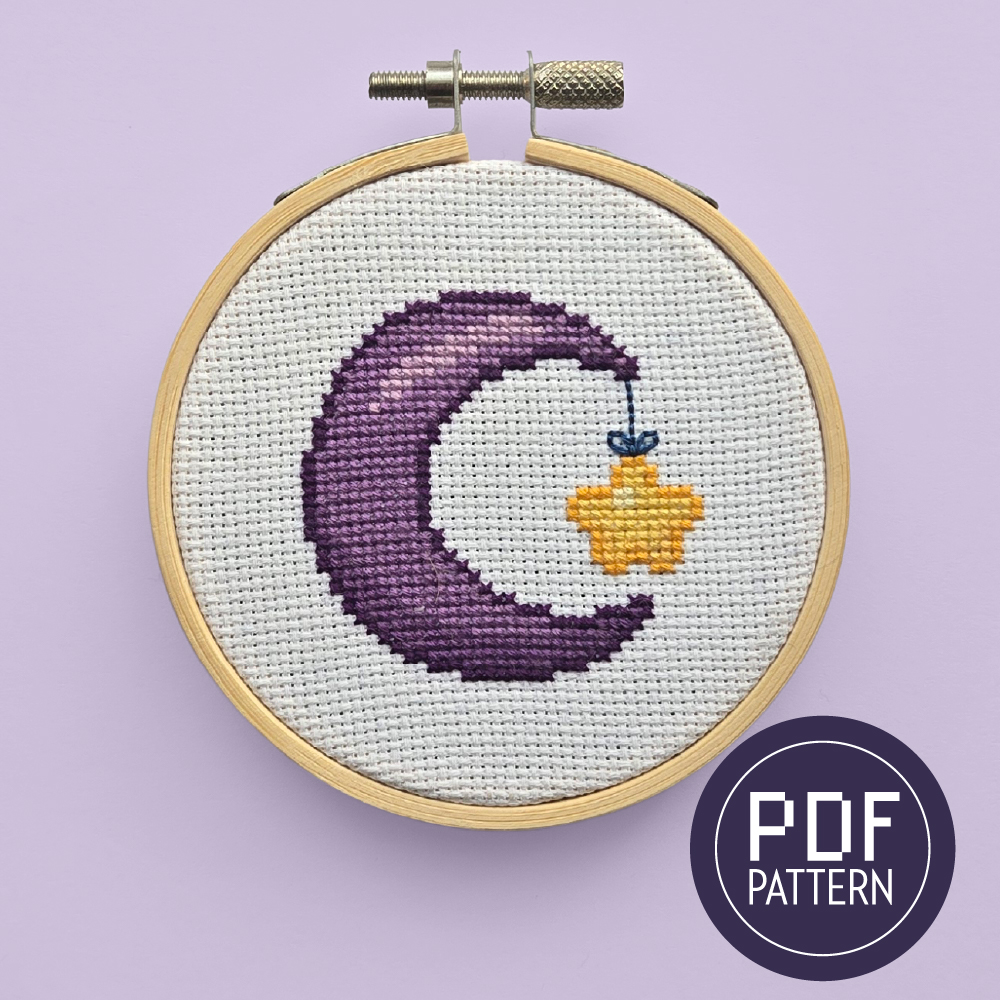 Moon with a Star Ornament